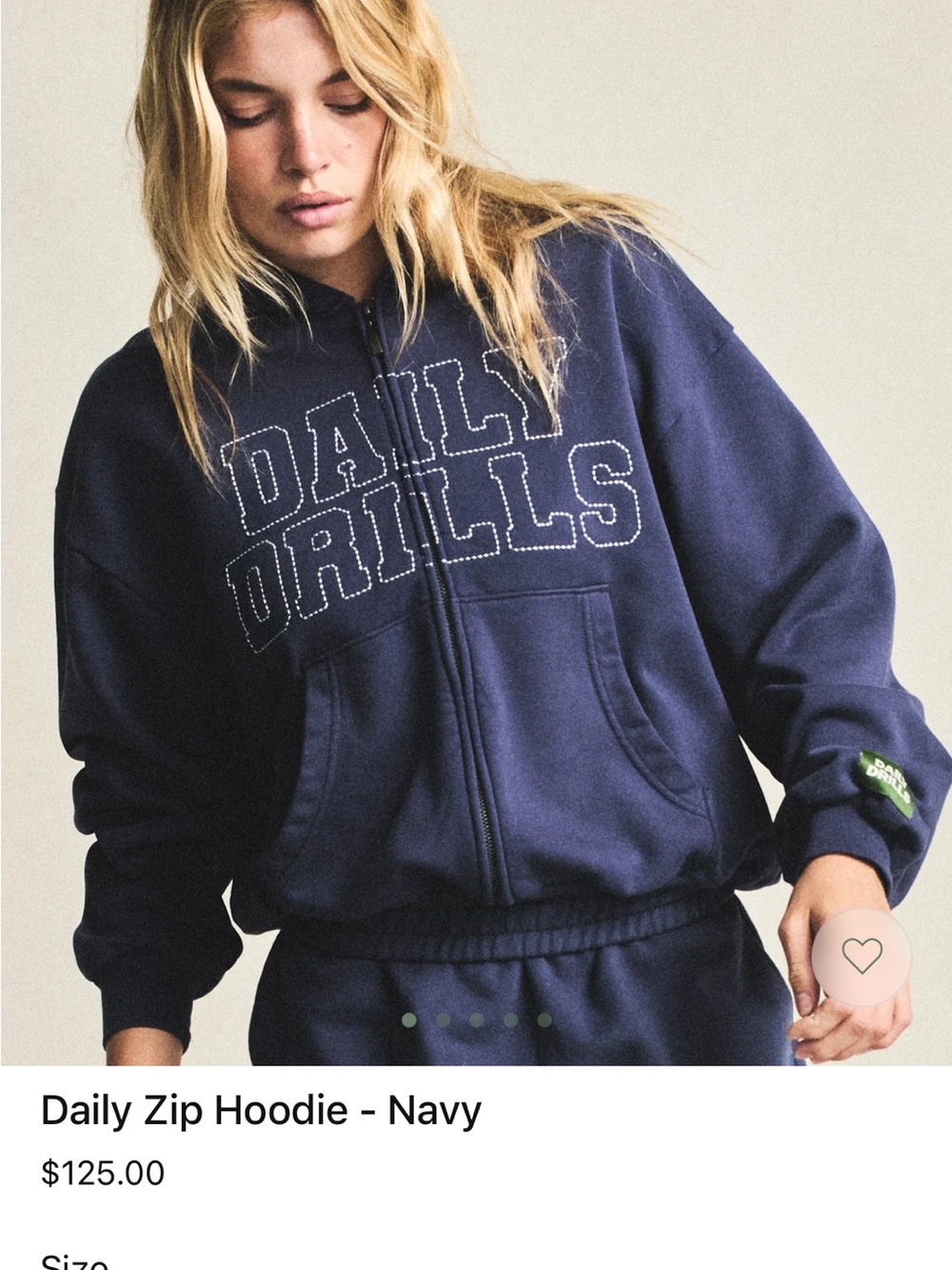 Daily Drills Daily Zip Hoodie - Navy